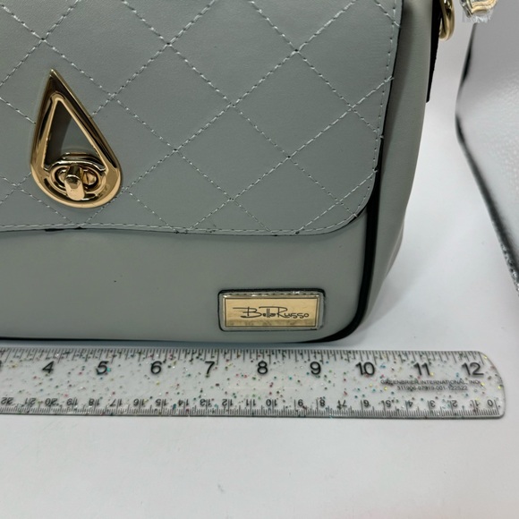 Bella Russo NEW vegan leather top handle crossbody satchel bag purse - Picture 13 of 15